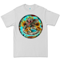 Dove Grey rattlesnake and sunflower Premium Tee - BarkalooDesign
