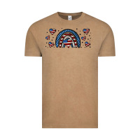 Vintage Coffee american flag rainbow 16oz libbey cup Vintage Tee - HRA Design Shop