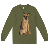 Army Green german shepherd Long Sleeve Tee - JahusDesignShop