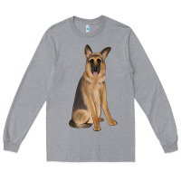 Heather Grey german shepherd Long Sleeve Tee - JahusDesignShop