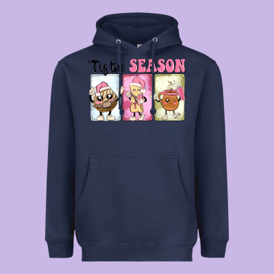 Christmas Tis The Season Heavyweight Hoodie Designed By Maliassmallbusiness