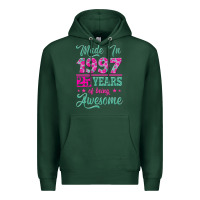 Sports Green made in 1997, 25 years of being awesome Premium Hoodie - Jasminsmagicworld