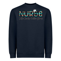 Navy coffee scrubs and rubber gloves Heavyweight Sweatshirt - CowhideDigitalArt