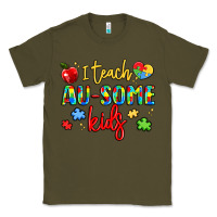Army Green i teach au some kids Classic Tee - LillyAllenDesigns