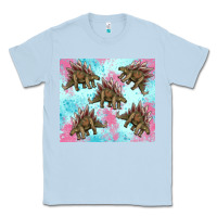 Dusty Blue dinosaur stegosaurus Classic Tee - Artiststas
