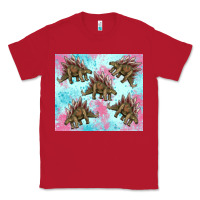 Red dinosaur stegosaurus Classic Tee - Artiststas