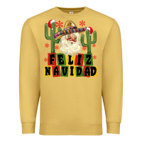 Antique Gold feliz navidad mexican santa Premium Sweatshirt - MaliasSmallBusiness
