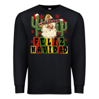 Black feliz navidad mexican santa Premium Sweatshirt - MaliasSmallBusiness