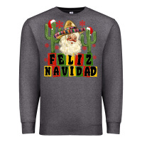 Charcoal Heather feliz navidad mexican santa Premium Sweatshirt - MaliasSmallBusiness