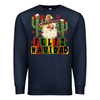 Navy feliz navidad mexican santa Premium Sweatshirt - MaliasSmallBusiness