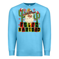 Ocean Blue feliz navidad mexican santa Premium Sweatshirt - MaliasSmallBusiness