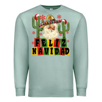 Seafoam feliz navidad mexican santa Premium Sweatshirt - MaliasSmallBusiness