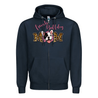 Navy French Bulldog Mom Zipper Hoodie - Jasminsmagicworld