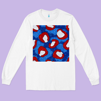 Glitter 4th Of July Seamless Pattern 8 Long Sleeve Tee Designed By Bundleandbundleshop
