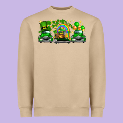 St Patricks Trucks Heavyweight Sweatshirt Designed By Fadigitalartstudio