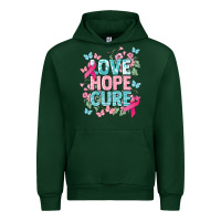 Forest Green Love hope cure cancer Awareness Urban Hoodie - HowdyJamesFarm