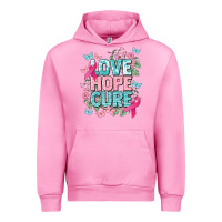 Fuchsia Pink Love hope cure cancer Awareness Urban Hoodie - HowdyJamesFarm