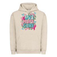 Pigment French Oak Love hope cure cancer Awareness Urban Hoodie - HowdyJamesFarm