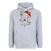 Heather Grey merry christmas ghost Heavyweight Hoodie - MaliasSmallBusiness