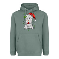 Sage merry christmas ghost Heavyweight Hoodie - MaliasSmallBusiness
