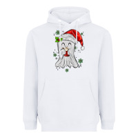 White merry christmas ghost Heavyweight Hoodie - MaliasSmallBusiness