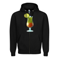 Black Margarita Glass Zipper Hoodie - Jasminsmagicworld