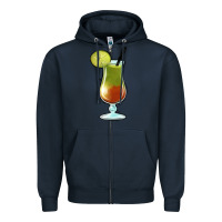Navy Margarita Glass Zipper Hoodie - Jasminsmagicworld
