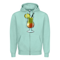 Seafoam Margarita Glass Zipper Hoodie - Jasminsmagicworld
