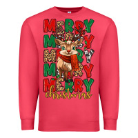 Cardinal merry christmas reindeer Premium Sweatshirt - MaliasSmallBusiness