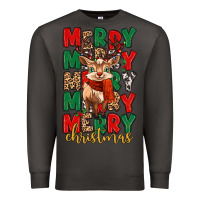 Smoke merry christmas reindeer Premium Sweatshirt - MaliasSmallBusiness