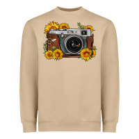 Mushroom sunflower bee vintage camera Heavyweight Sweatshirt - FaDigitalArtStudio