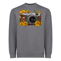 Storm sunflower bee vintage camera Heavyweight Sweatshirt - FaDigitalArtStudio