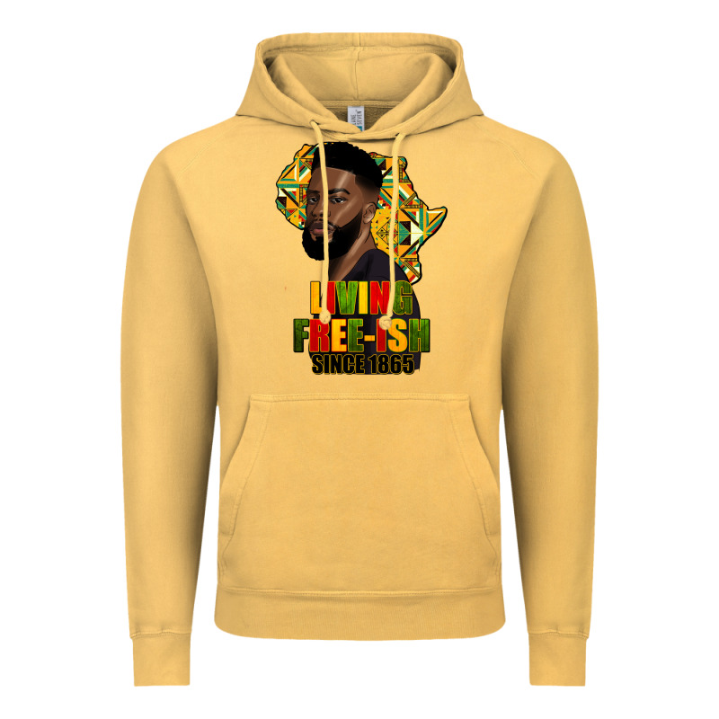 Juneteenth Living Freeish Since 1865 Vintage Hoodie by HRA Design Shop | Teevron