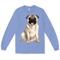 Colony Blue pug Long Sleeve Tee - JahusDesignShop