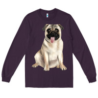 Plum pug Long Sleeve Tee - JahusDesignShop