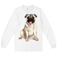 White pug Long Sleeve Tee - JahusDesignShop