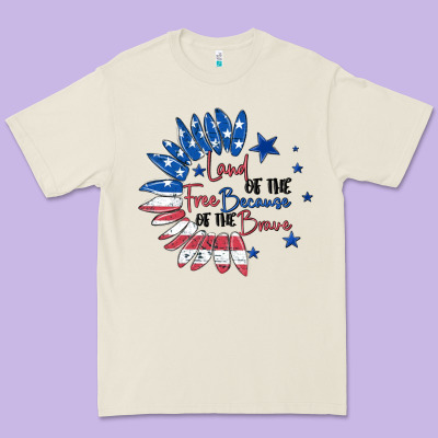 Premium Tee land of the free because of the brave