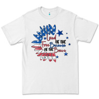 White land of the free because of the brave Premium Tee - MaliasSmallBusiness