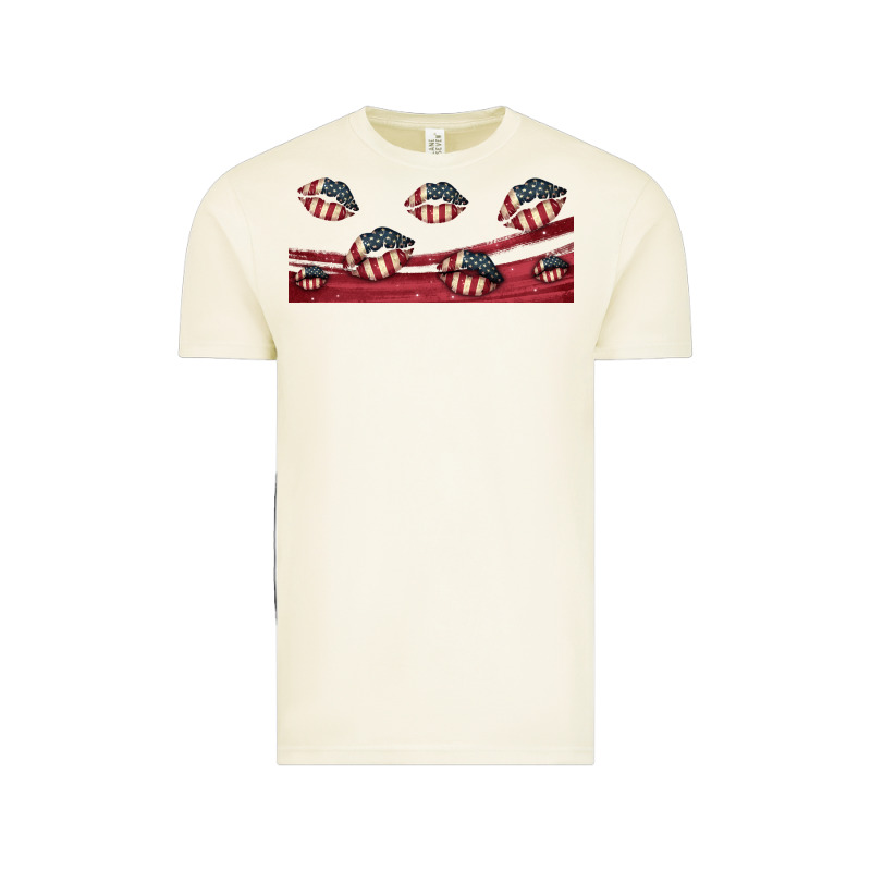 American Flag Lips 16oz Libbey Cup Vintage Tee by HRA Design Shop | Teevron
