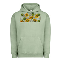 Pigment Oil Green summer with sunflowers Urban Hoodie - TumblerDesignByShophia