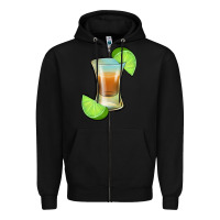 Black Tequila Shot Zipper Hoodie - Jasminsmagicworld
