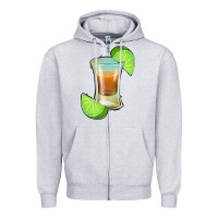 Heather Grey Tequila Shot Zipper Hoodie - Jasminsmagicworld
