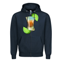 Navy Tequila Shot Zipper Hoodie - Jasminsmagicworld