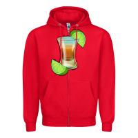 Red Tequila Shot Zipper Hoodie - Jasminsmagicworld