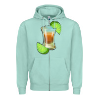Seafoam Tequila Shot Zipper Hoodie - Jasminsmagicworld