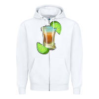 White Tequila Shot Zipper Hoodie - Jasminsmagicworld