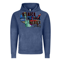 Vintage Denim Merica Merica Merica vibes 4th of july Vintage Hoodie - CowGirlArtShop