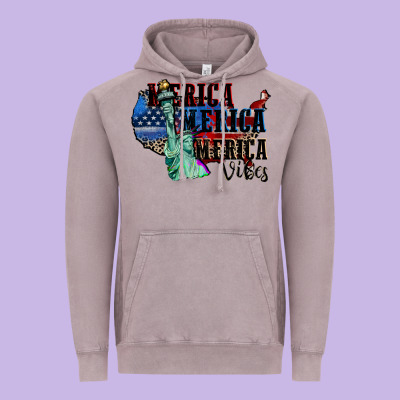 Merica Merica Merica Vibes 4th Of July Vintage Hoodie Designed By Cowgirlartshop