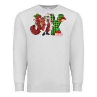 Dove Grey Joy Black Santa Premium Sweatshirt - MaliasSmallBusiness