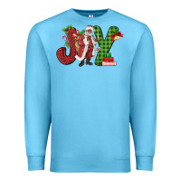 Ocean Blue Joy Black Santa Premium Sweatshirt - MaliasSmallBusiness